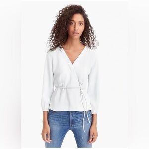 J.Crew drapey crepe faux wrap top 👠🥂🎄